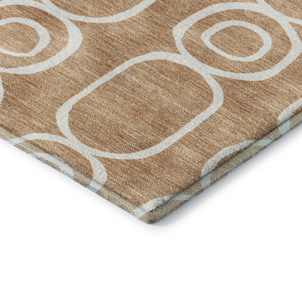 Luxury Washable Indoor/Outdoor The Reserve Copper 1'8" x 2'6" Rug. Picture 2