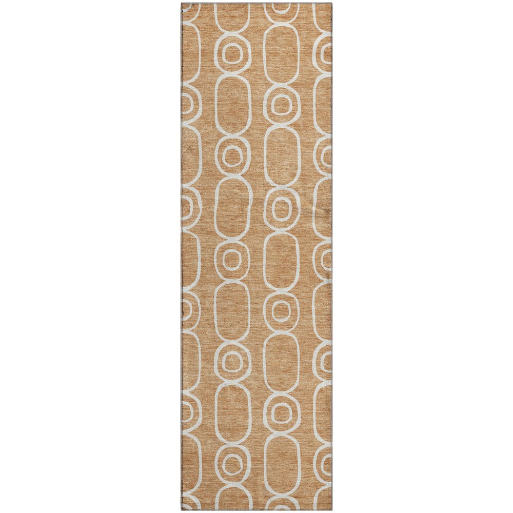 Luxury Washable Indoor/Outdoor The Reserve Copper 2'3" x 7'6" Runner Rug. Picture 1