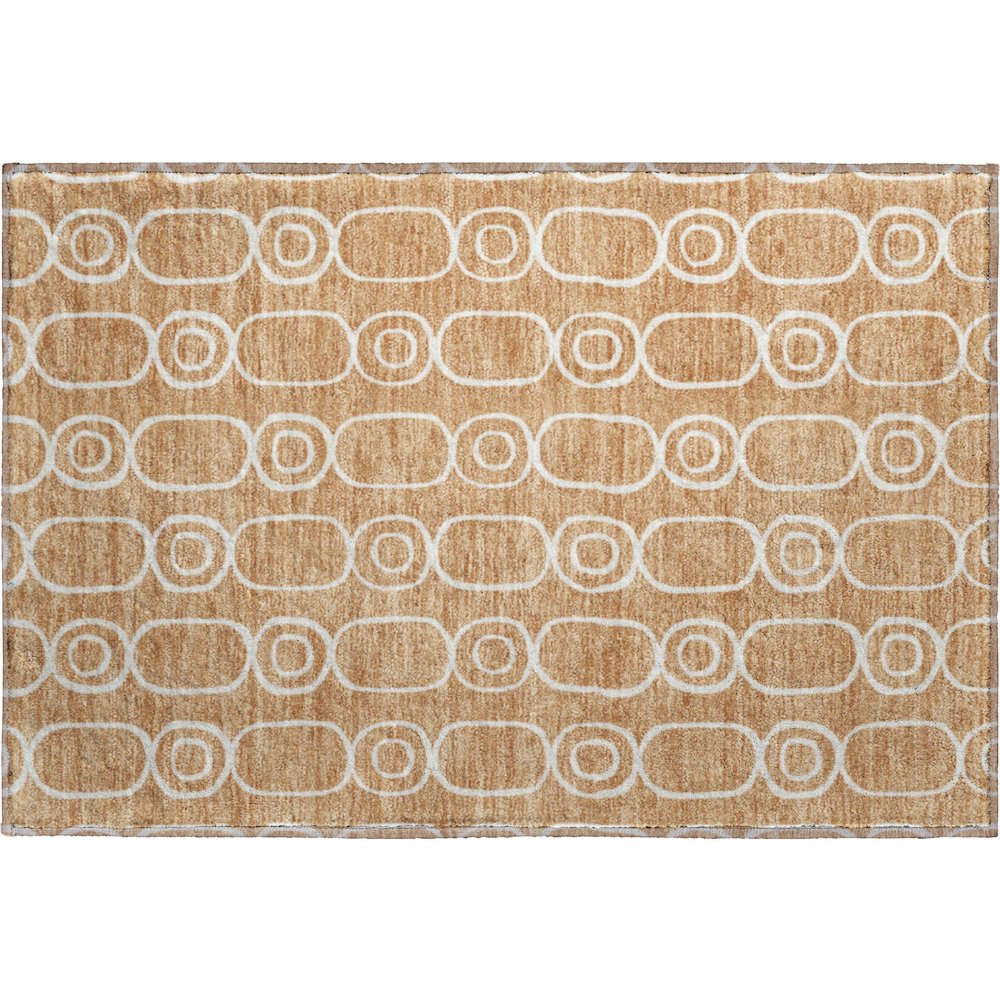 Luxury Washable Indoor/Outdoor The Reserve Copper 1'8" x 2'6" Rug. Picture 1