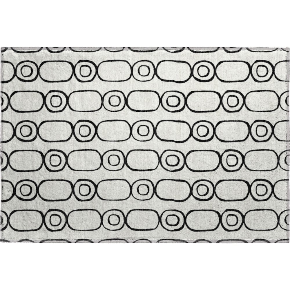 Luxury Washable Indoor/Outdoor The Reserve Ivory 1'8" x 2'6" Rug. Picture 1