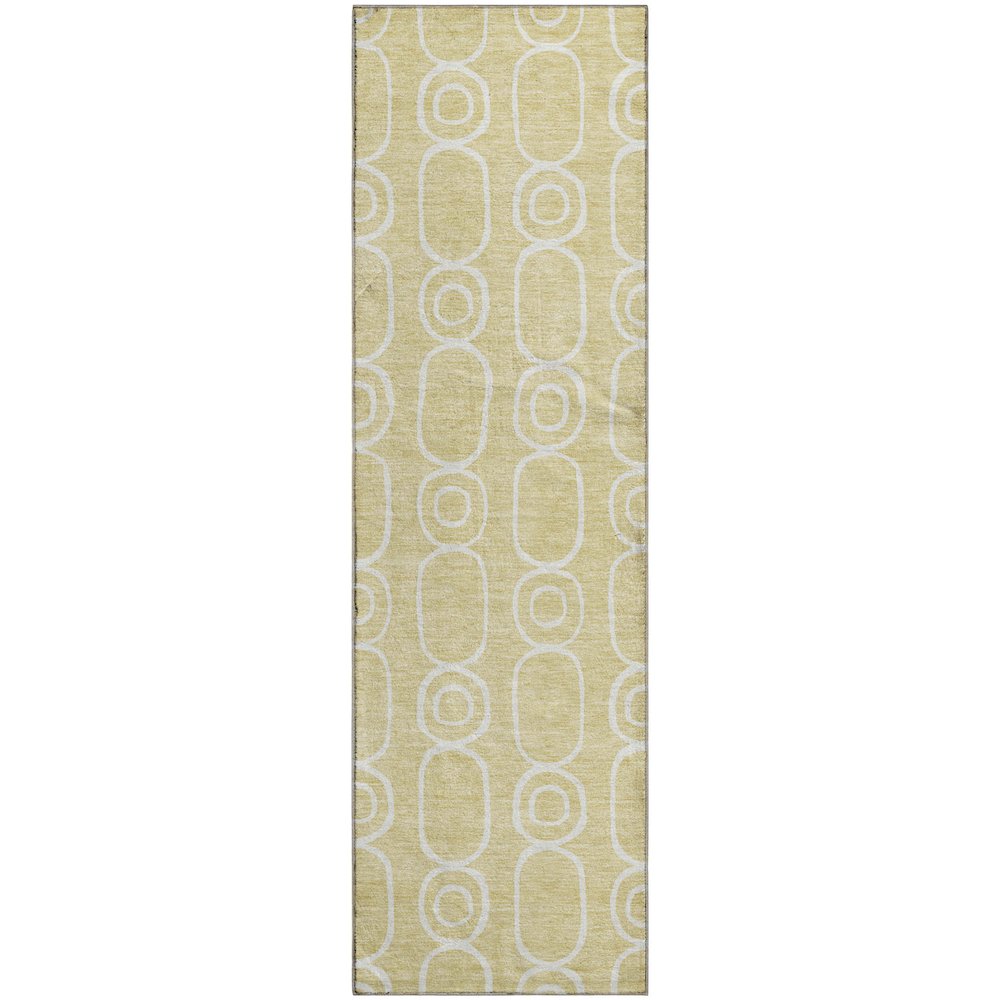 Luxury Washable Indoor/Outdoor The Reserve Wheat 2'3" x 7'6" Runner Rug. Picture 1