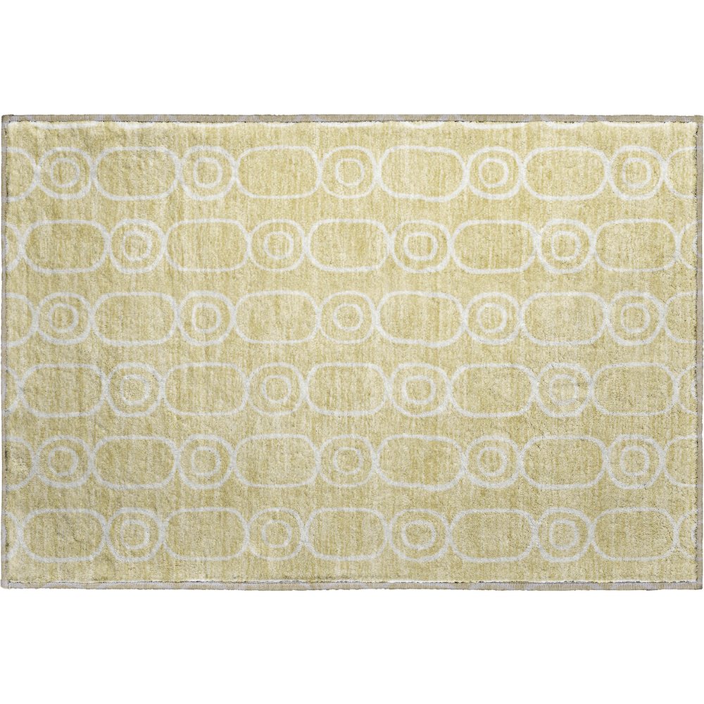 Luxury Washable Indoor/Outdoor The Reserve Wheat 1'8" x 2'6" Rug. Picture 1