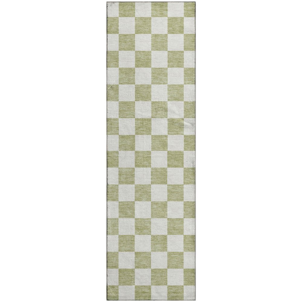 Luxury Washable Indoor/Outdoor The Reserve Aloe 2'3" x 7'6" Runner Rug. Picture 1