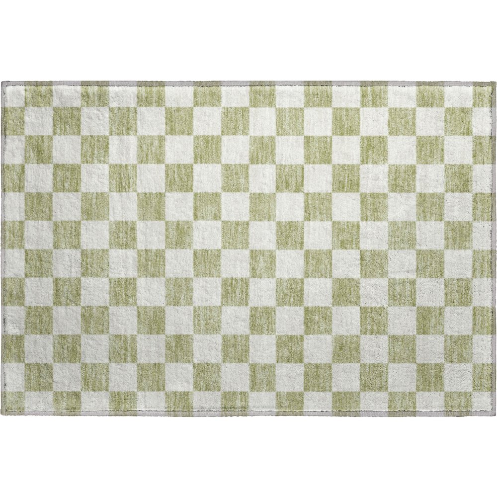 Luxury Washable Indoor/Outdoor The Reserve Aloe 1'8" x 2'6" Rug. Picture 1