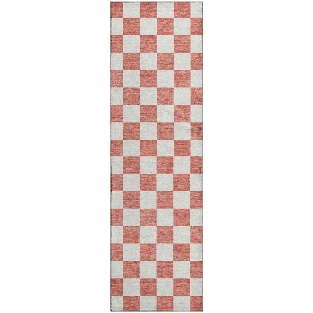 Luxury Washable Indoor/Outdoor The Reserve Coral 2'3" x 7'6" Runner Rug. Picture 1