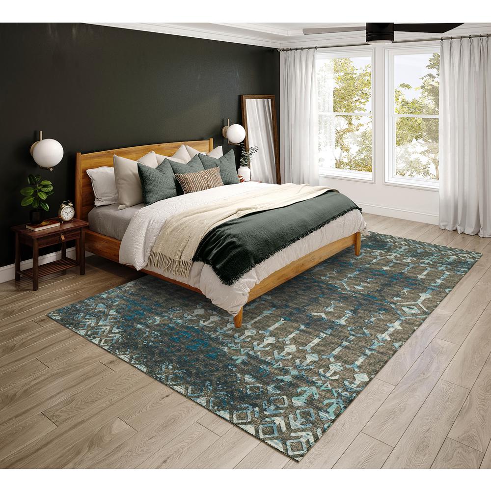 Bravado Mink Transitional Aztec/Incan 10' x 14' Area Rug Mink ABV38. Picture 1