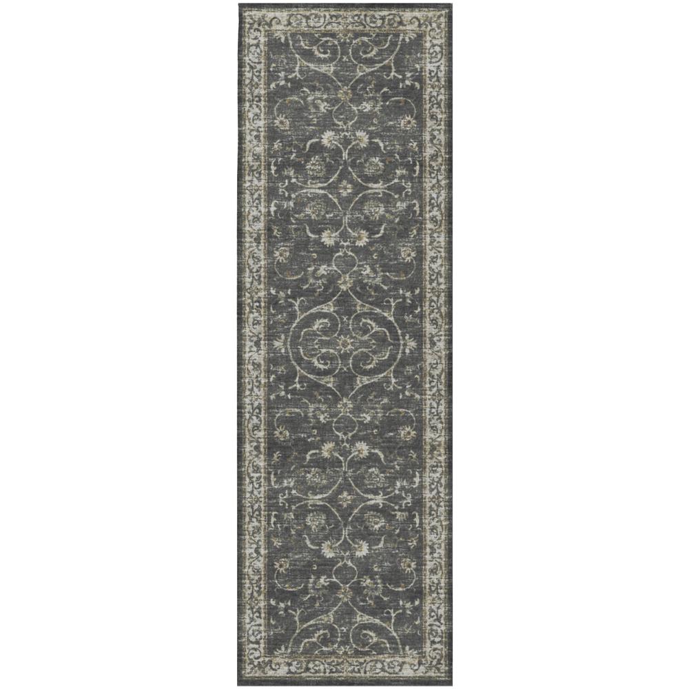 Tuscany TU6 Charcoal 2'6" x 10' Rug. Picture 1