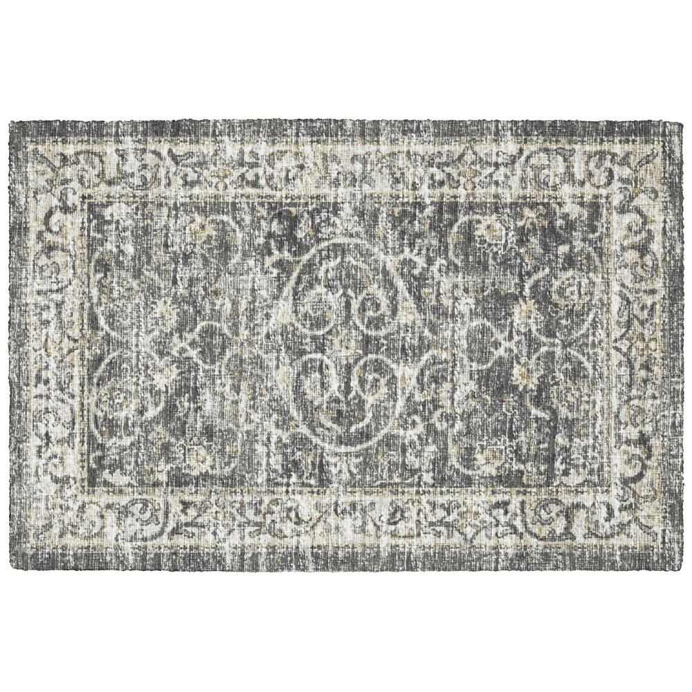 Tuscany TU6 Charcoal 1'8" x 2'6" Rug. Picture 1