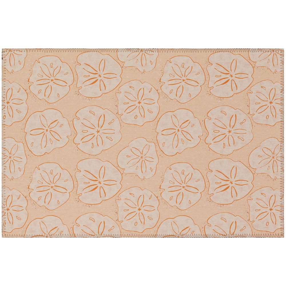 Indoor/Outdoor Seabreeze SZ10 Peach Washable 1'8" x 2'6" Rug. Picture 1