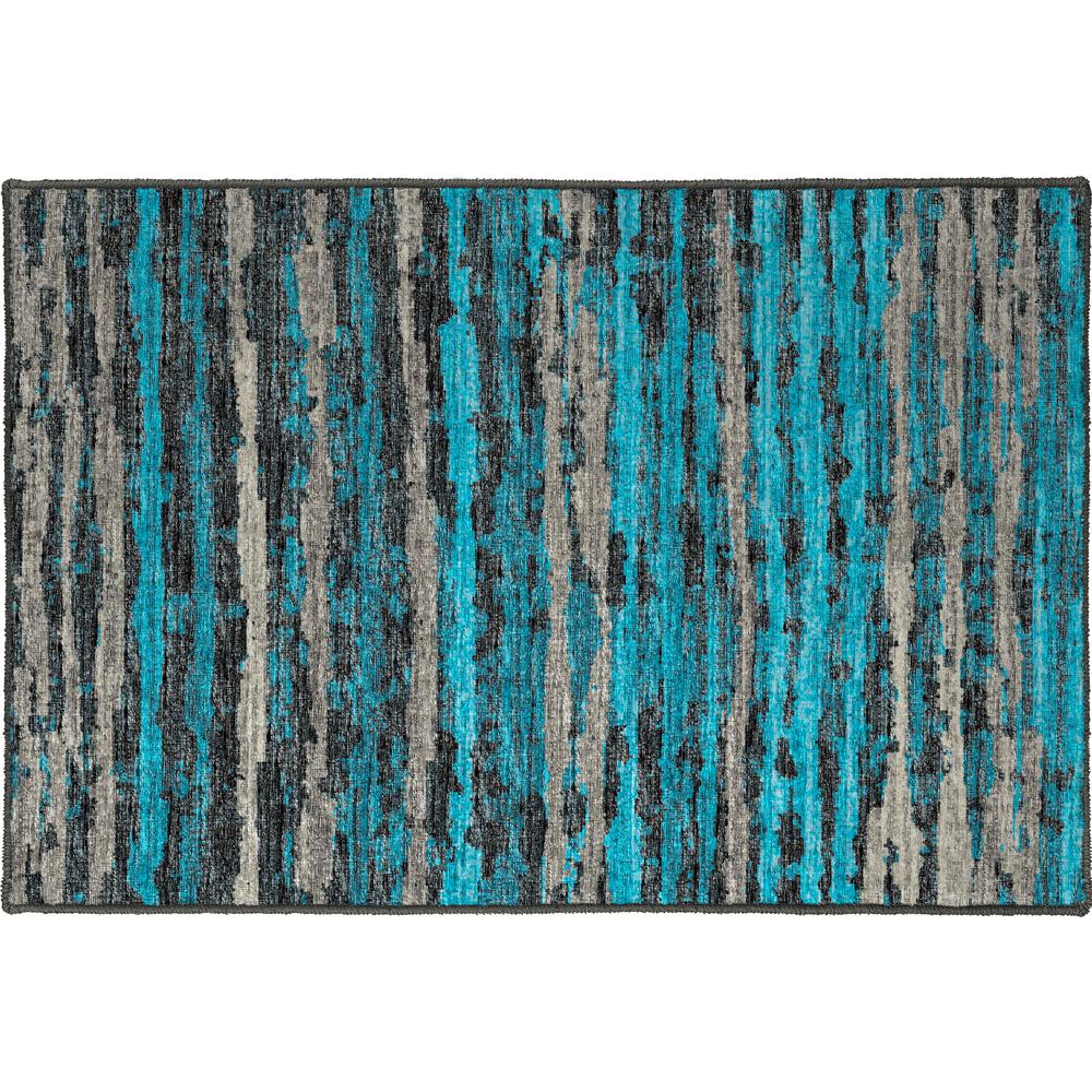 Brisbane BR4 Teal 1'8" x 2'6" Rug. Picture 1