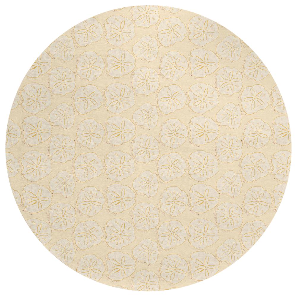 Indoor/Outdoor Surfside ASR40 Sand Washable 8' x 8' Round Rug. Picture 1