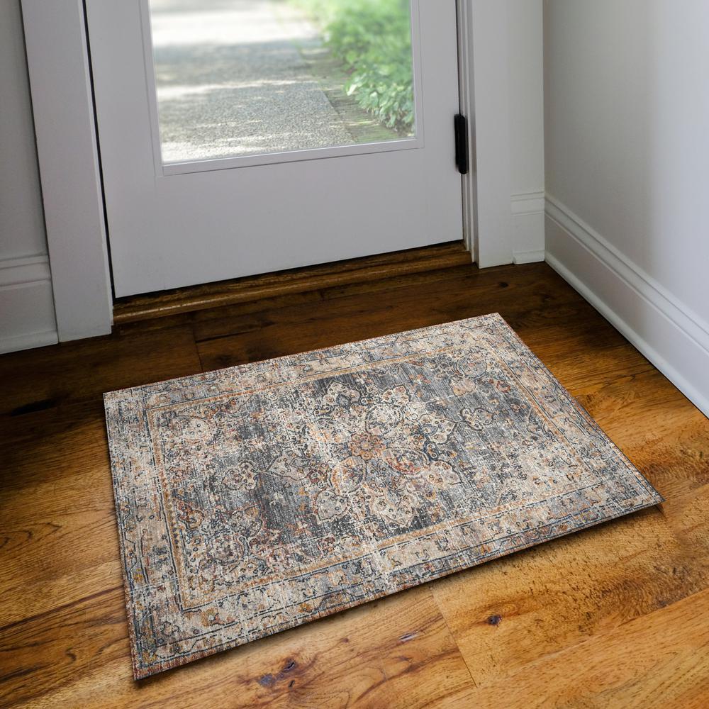 Jericho JC6 Charcoal 2' x 3' Rug. Picture 2