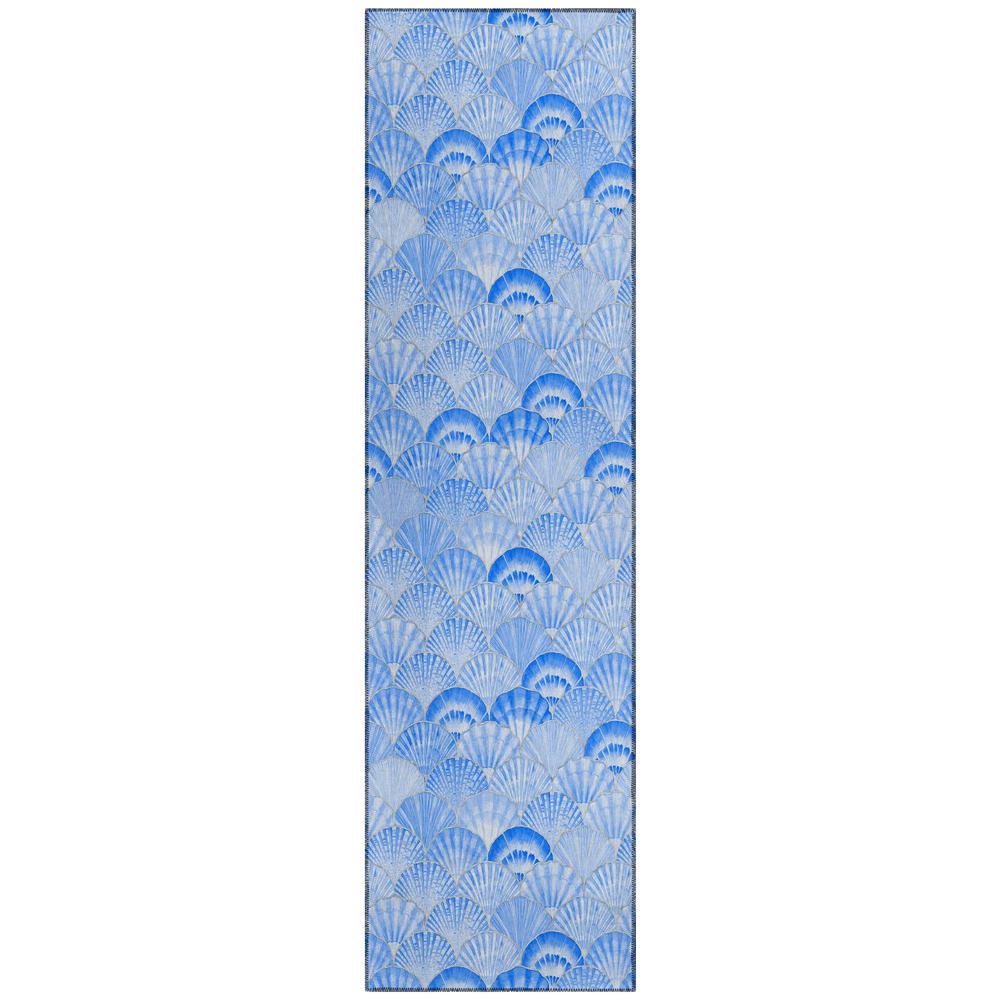 Indoor/Outdoor Surfside ASR32 Blue Washable 2'3" x 7'6" Runner Rug. Picture 1