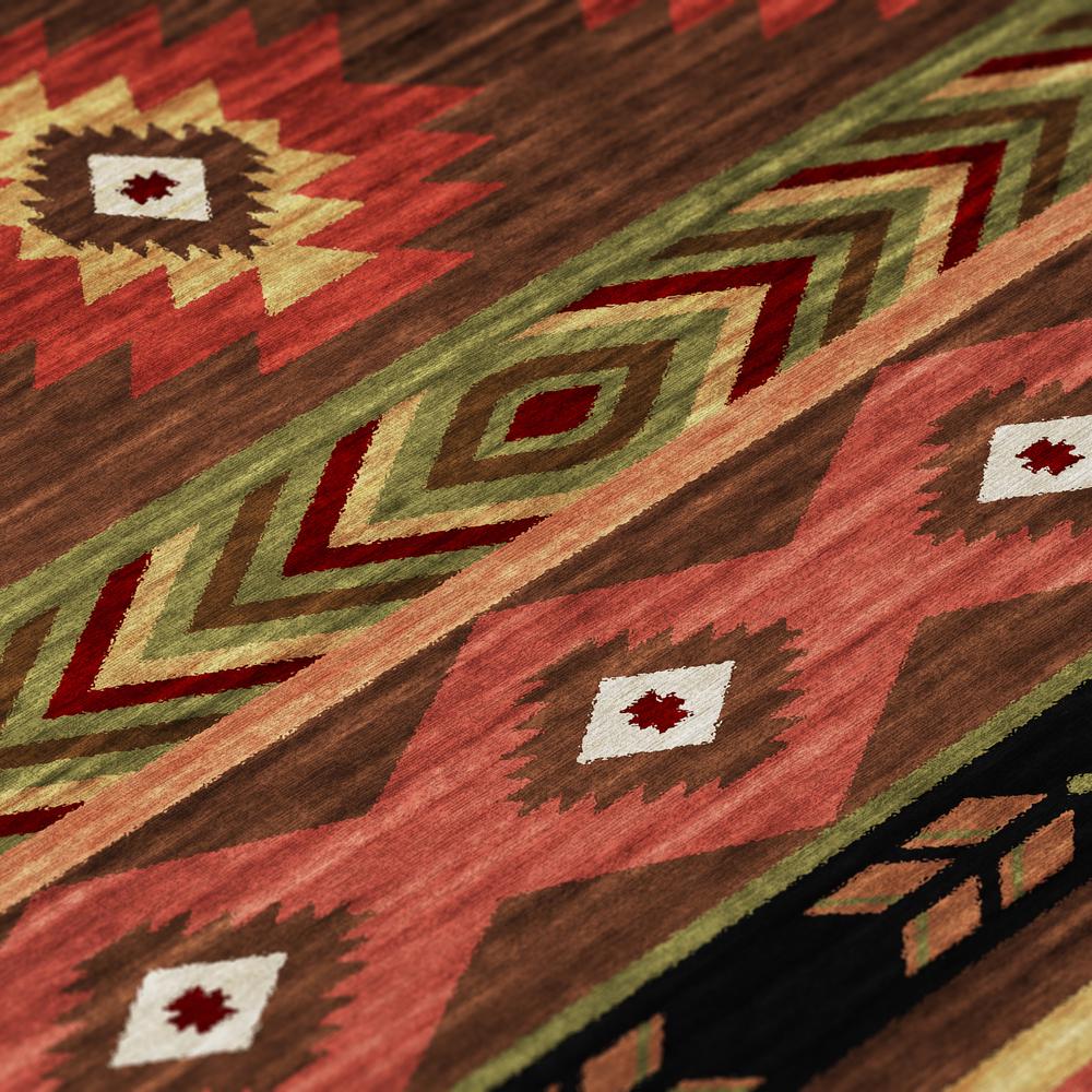 Indoor/Outdoor Sonora ASO33 Brown Washable 10' x 14' Rug. Picture 7