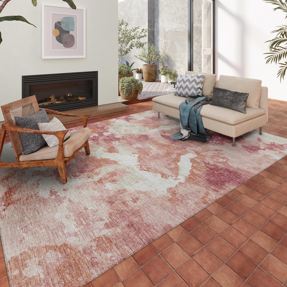 Indoor/Outdoor Accord AAC32 Pink Washable 10' x 14' Rug. Picture 2