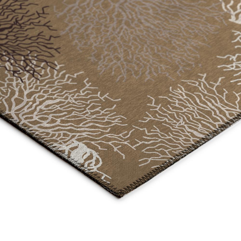 Indoor/Outdoor Seabreeze SZ3 Taupe Washable 1'8" x 2'6" Rug. Picture 4