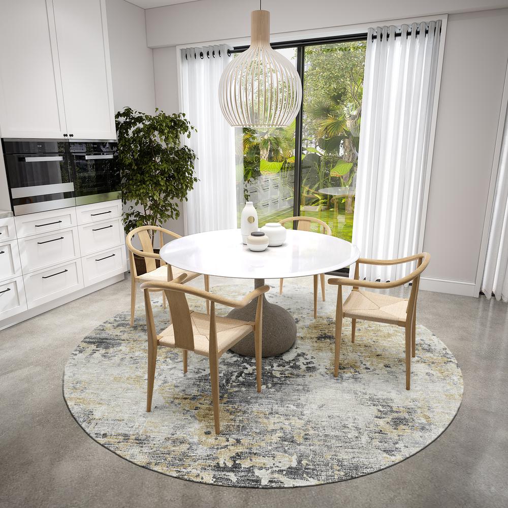 Indoor/Outdoor Accord AAC35 Moody Washable 8' x 8' Round Rug. Picture 2