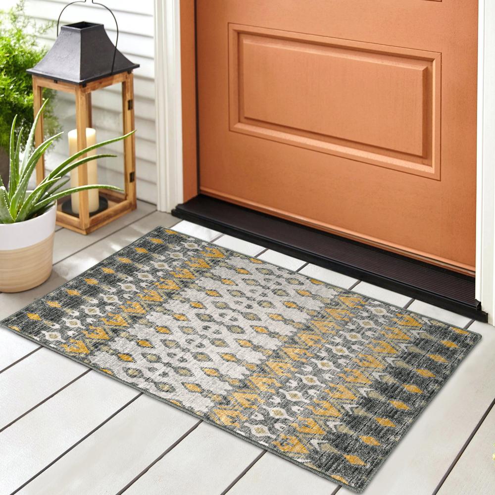 Brisbane BR1 Pewter 1'8" x 2'6" Rug. Picture 2