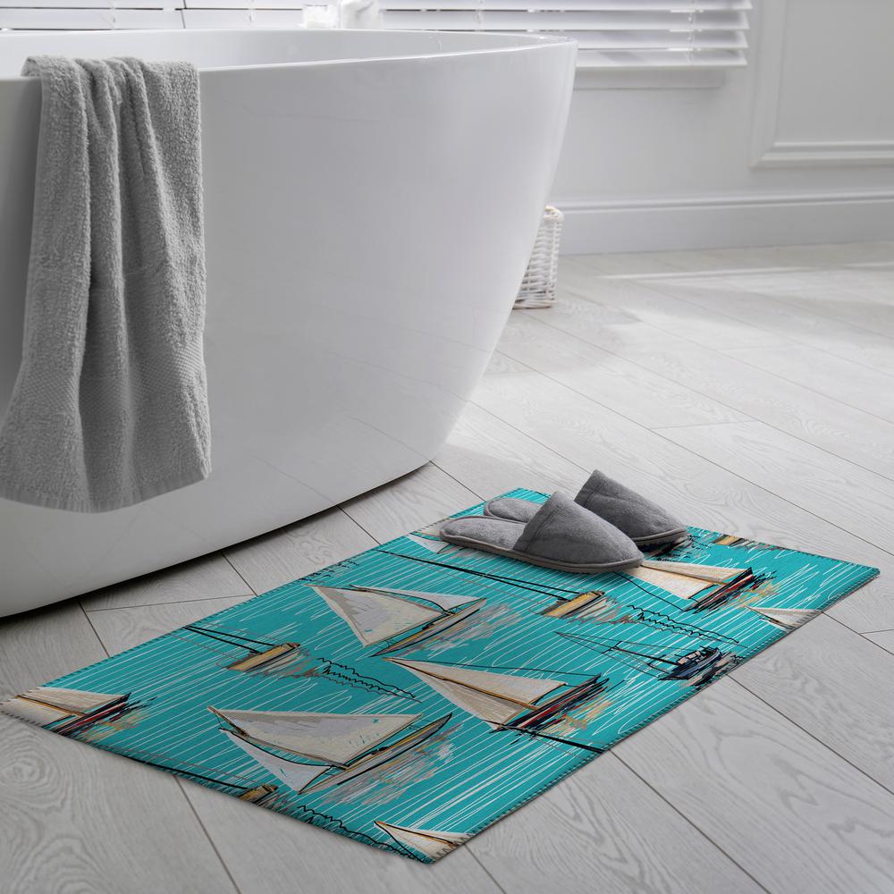 Indoor/Outdoor Harpswell AHP38 Seaglass Washable 1'8" x 2'6" Rug. Picture 2