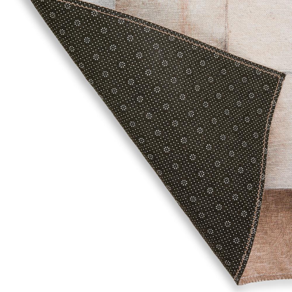 Laredo Taupe Animal Patchwork 1'8" x 2'6" Accent Rug Taupe ALR40. Picture 4