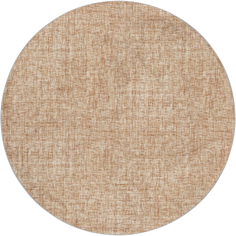 Luxury Washable Voyage VY1 Orange 8' x 8' Rug. Picture 1