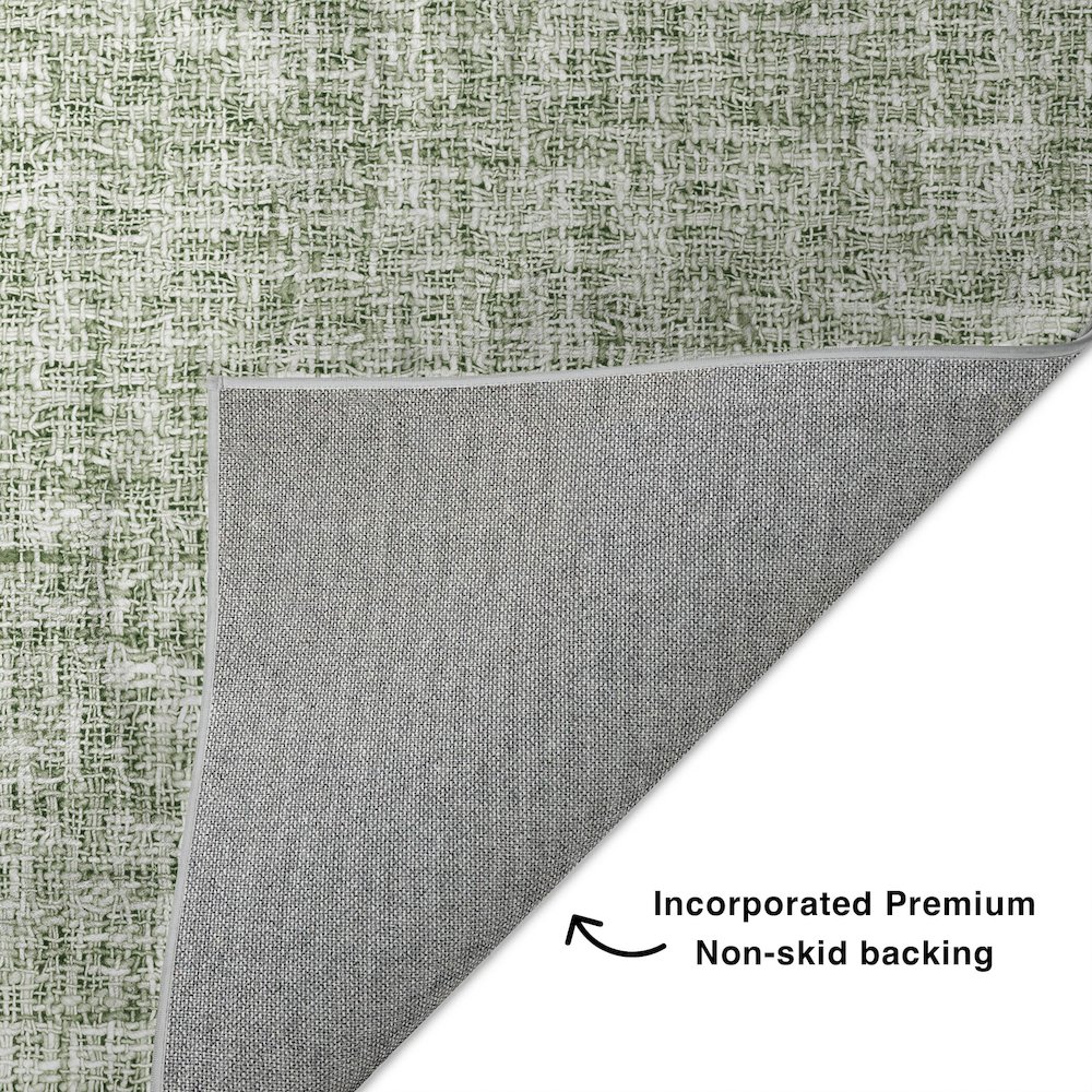 Luxury Washable Voyage VY1 Green 1'8" x 2'6" Rug. Picture 4
