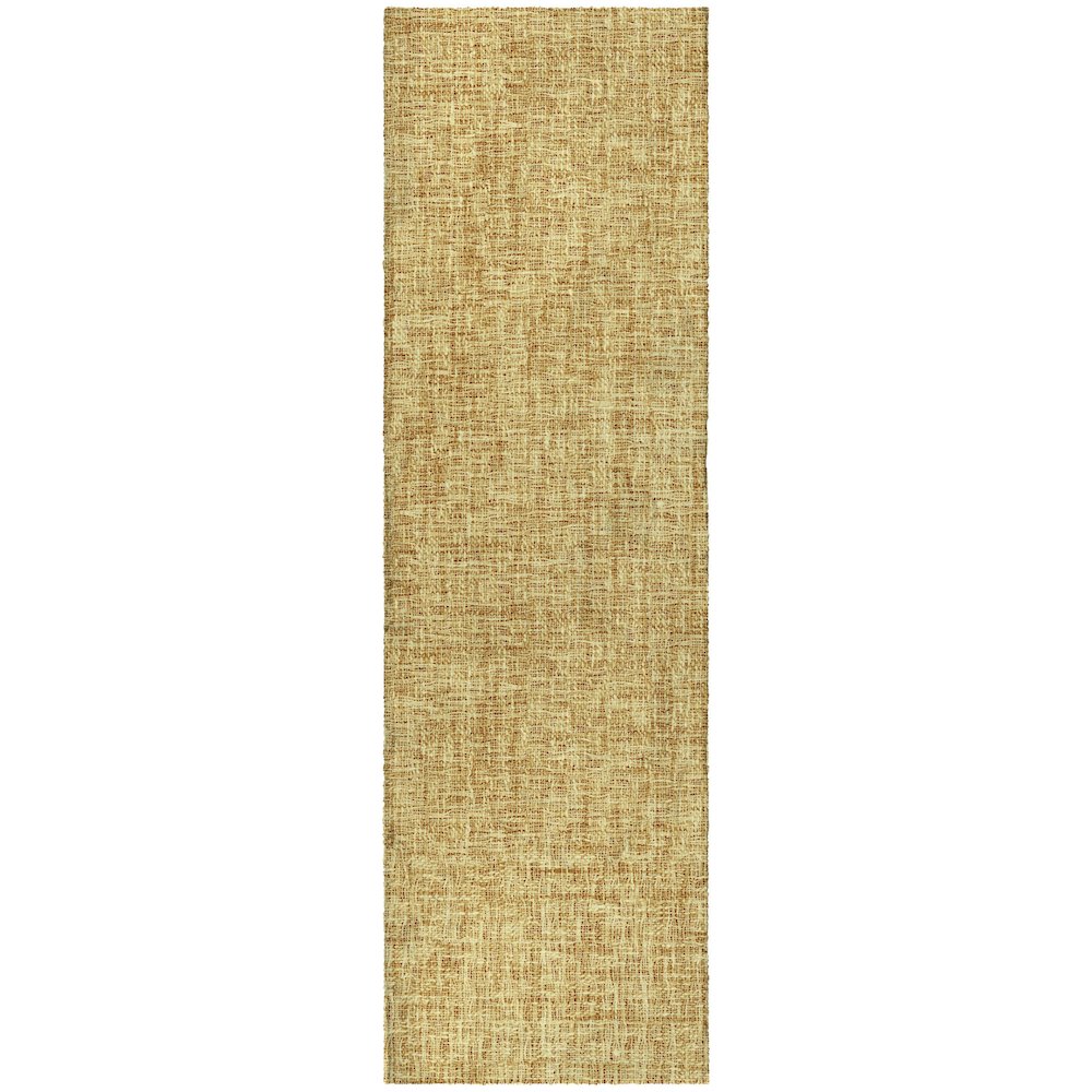 Luxury Washable Voyage VY1 Gold 2'3" x 7'6" Runner Rug. Picture 1