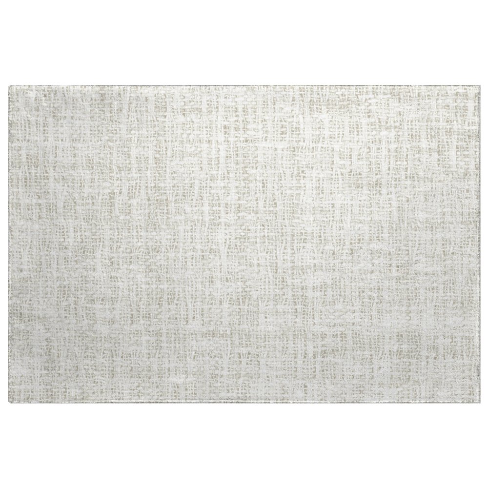 Luxury Washable Voyage VY1 Ivory 1'8" x 2'6" Rug. Picture 1