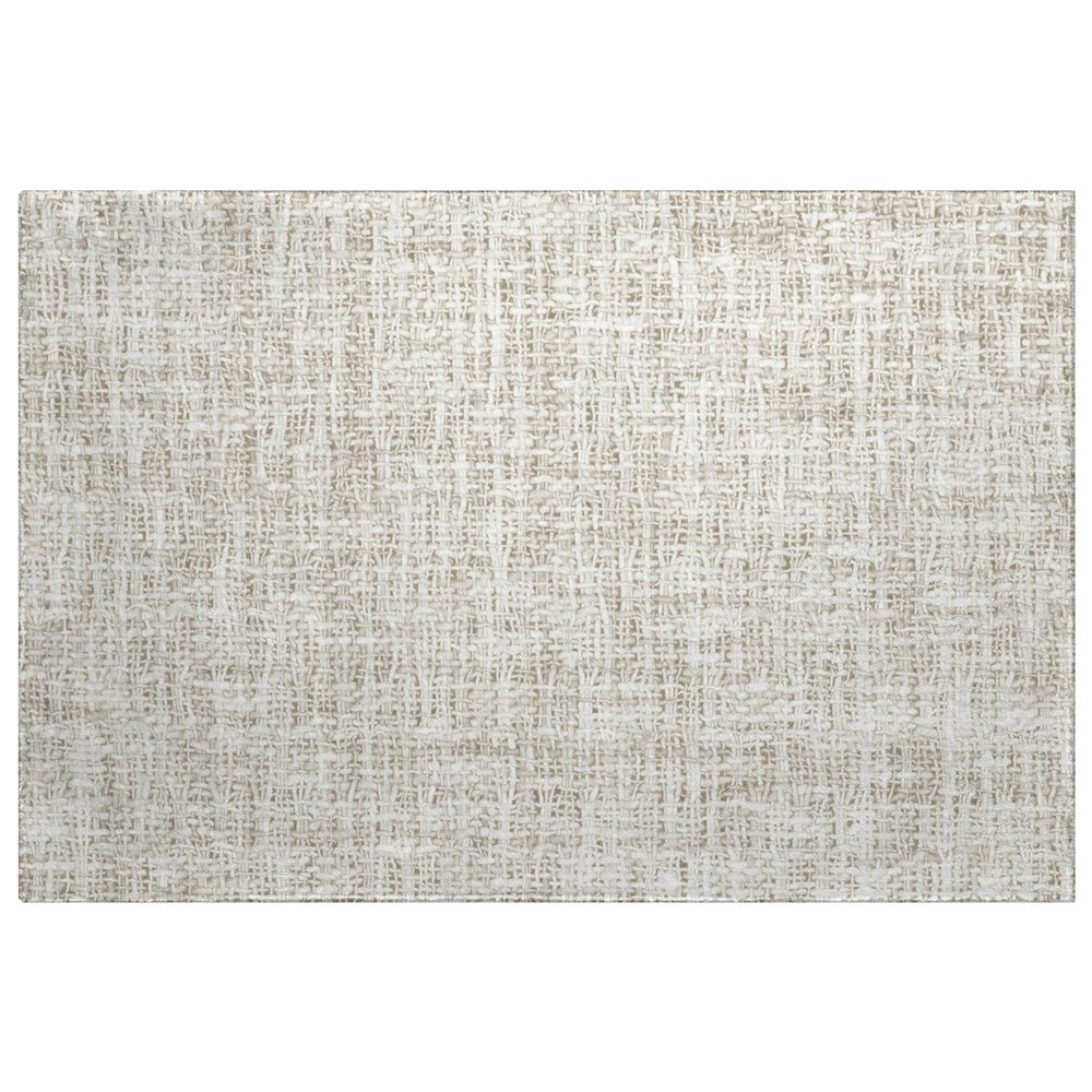 Luxury Washable Voyage VY1 Ivory 1'8" x 2'6" Rug. Picture 1