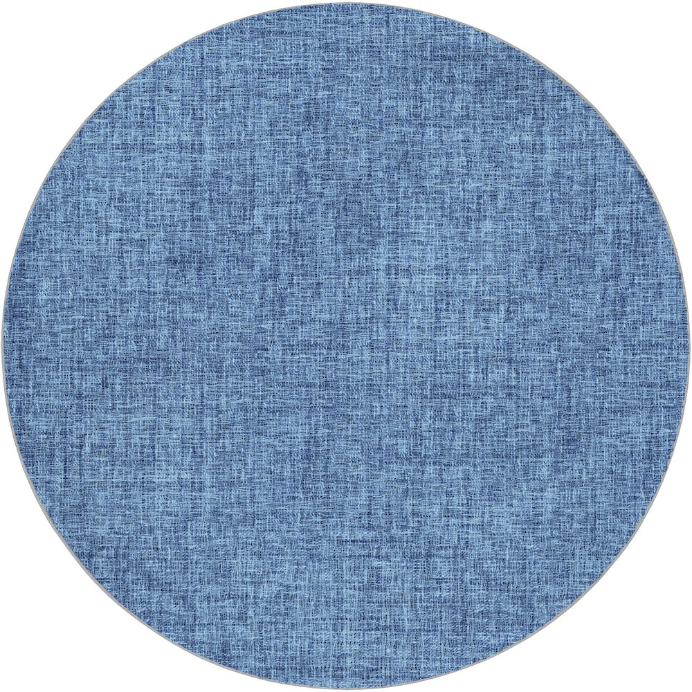 Luxury Washable Voyage VY1 Blue 8' x 8' Rug. Picture 1