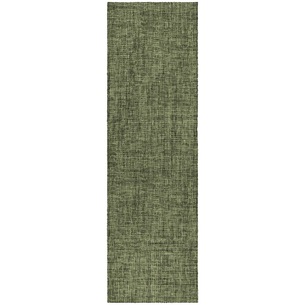 Luxury Washable Voyage VY1 Green 2'3" x 7'6" Runner Rug. Picture 1