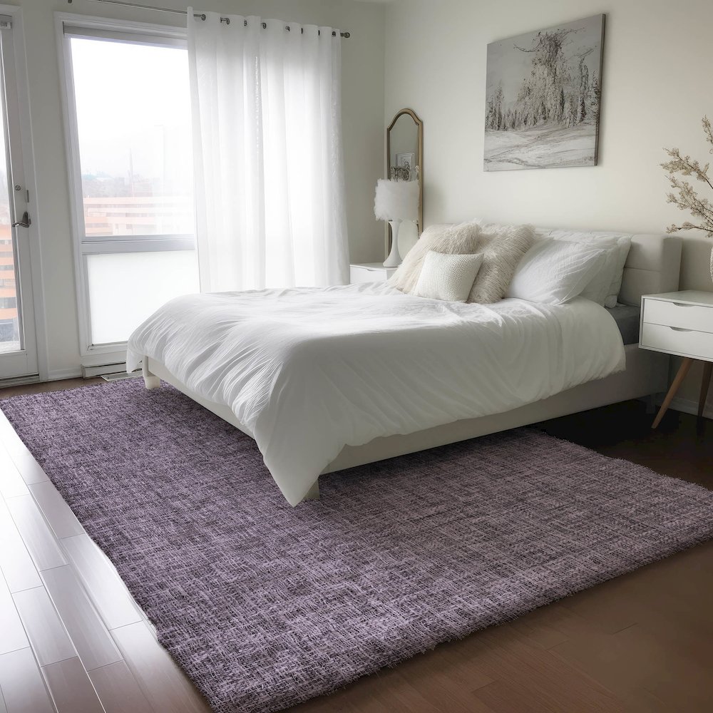 Luxury Washable Voyage VY1 Purple 2'6" x 3'10" Rug. Picture 5
