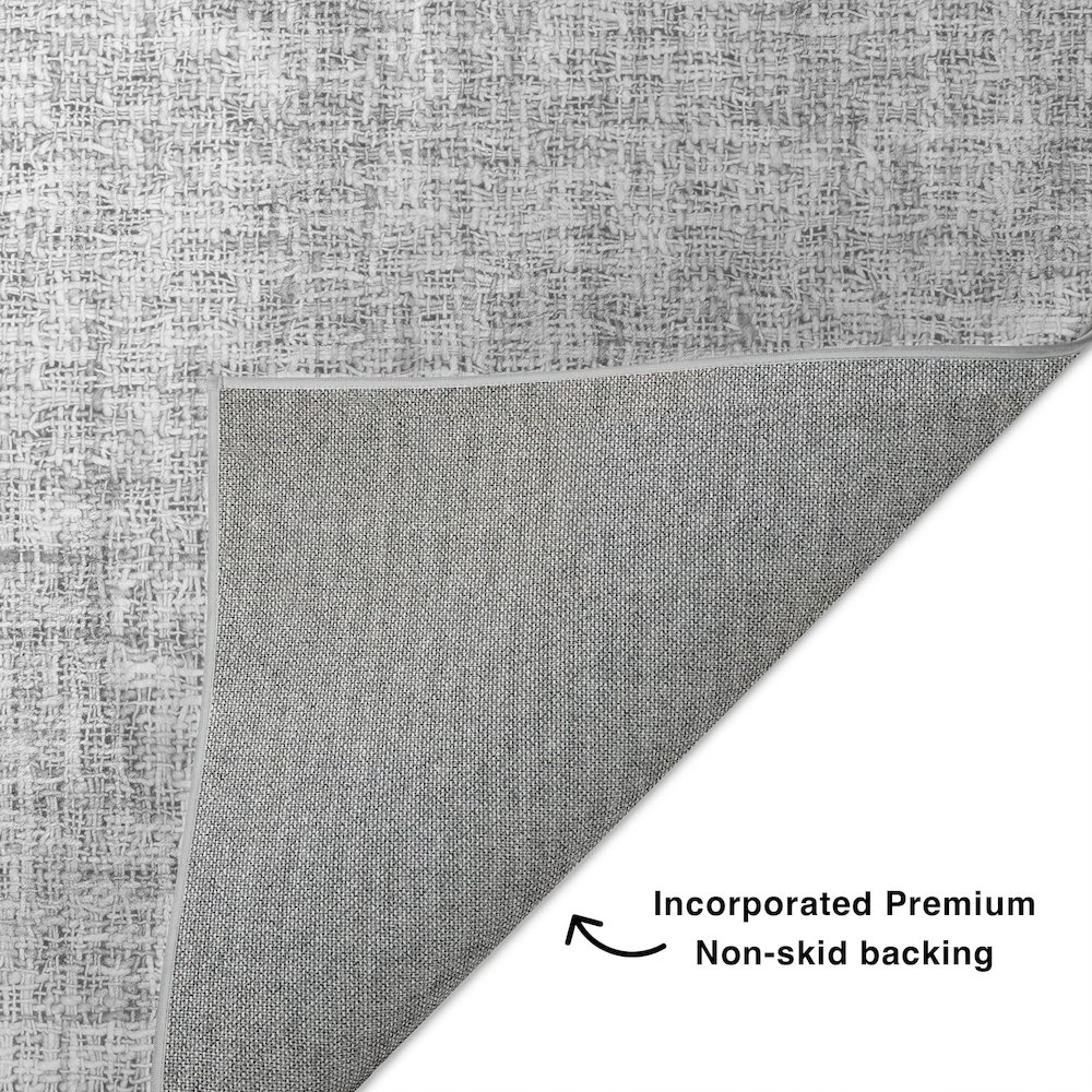 Luxury Washable Voyage VY1 Gray 1'8" x 2'6" Rug. Picture 4