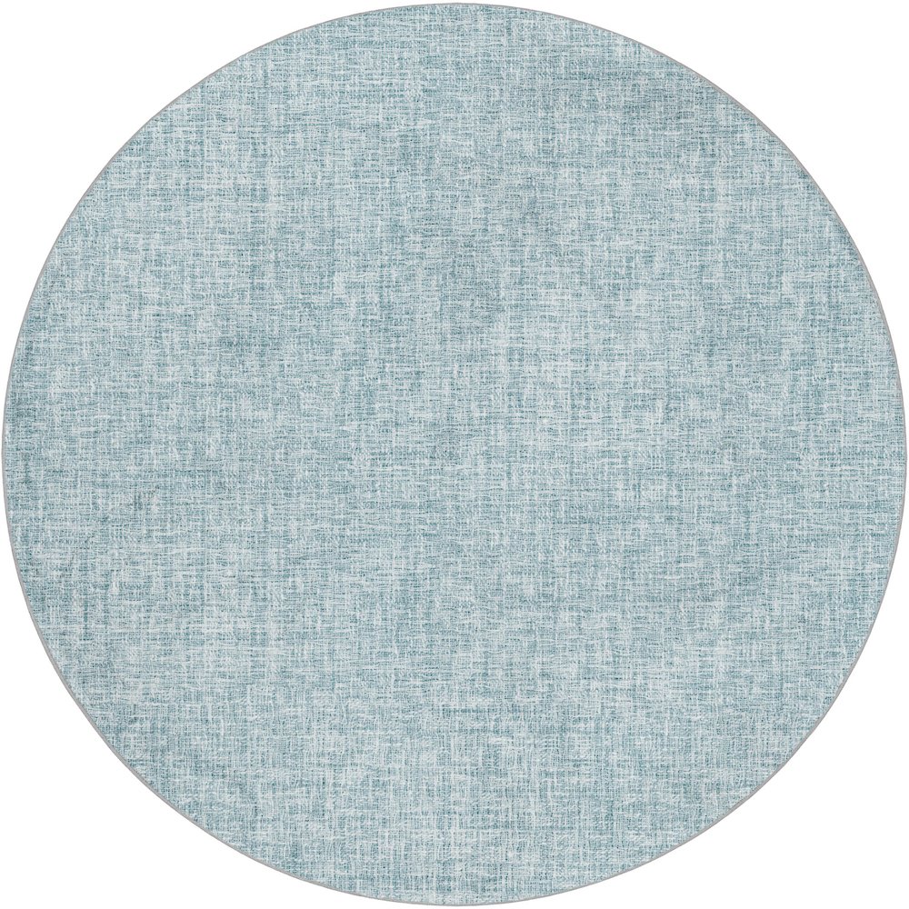Luxury Washable Voyage VY1 Blue 8' x 8' Rug. Picture 1