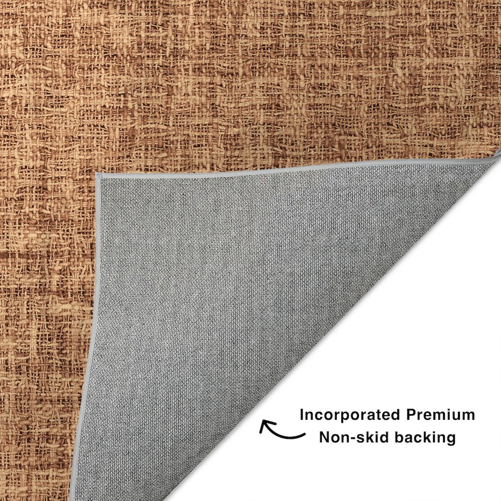 Luxury Washable Voyage VY1 Orange 1'8" x 2'6" Rug. Picture 4
