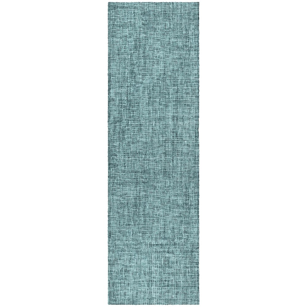 Luxury Washable Voyage VY1 Teal 2'3" x 7'6" Runner Rug. Picture 1