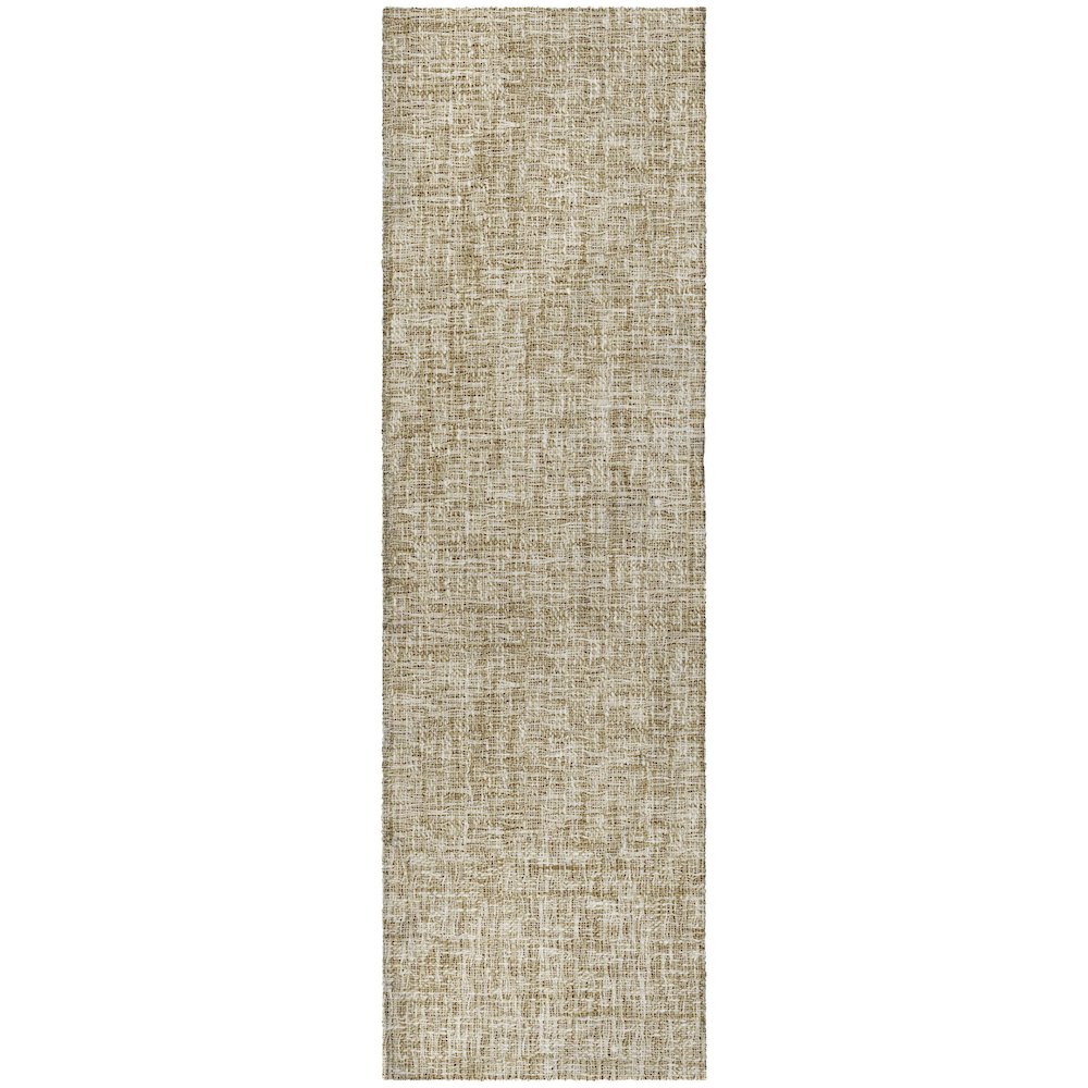 Luxury Washable Voyage VY1 Gold 2'3" x 7'6" Runner Rug. Picture 1