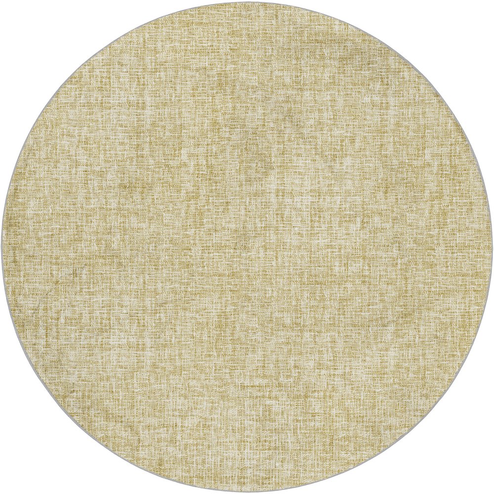 Luxury Washable Voyage VY1 Gold 8' x 8' Rug. Picture 1