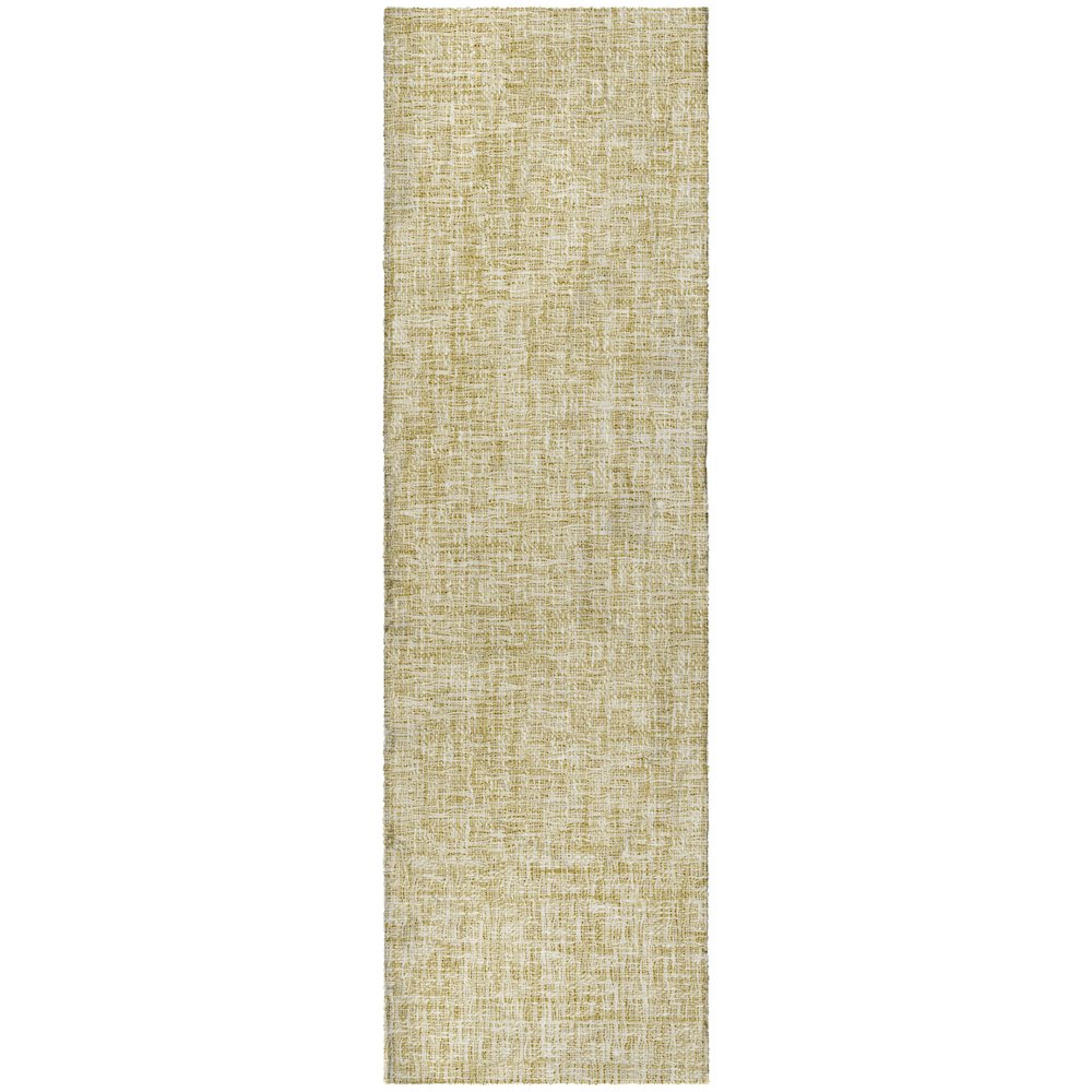Luxury Washable Voyage VY1 Gold 2'3" x 7'6" Runner Rug. Picture 1