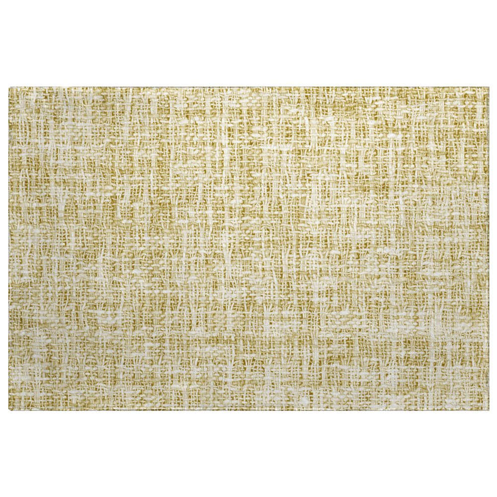 Luxury Washable Voyage VY1 Gold 1'8" x 2'6" Rug. Picture 1