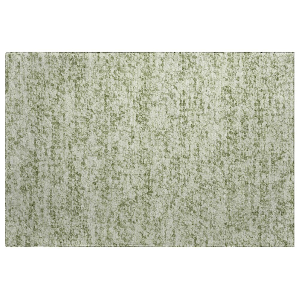 Luxury Washable Voyage VY2 Green 1'8" x 2'6" Rug. Picture 1