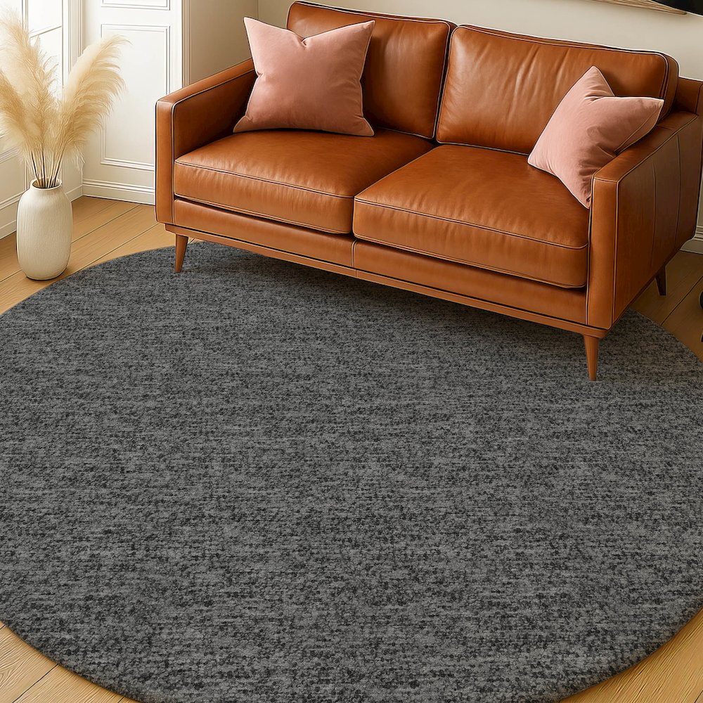 Luxury Washable Voyage VY2 Gray 8' x 8' Rug. Picture 5
