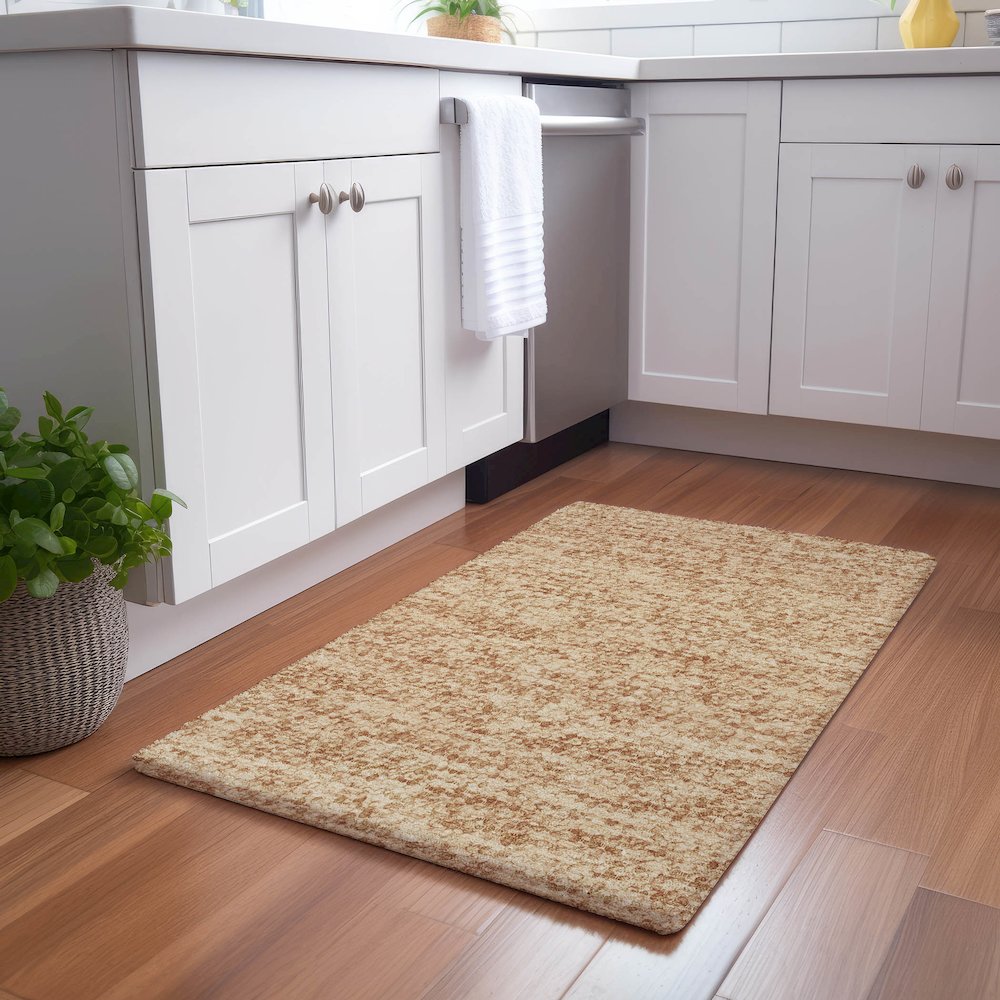 Luxury Washable Voyage VY2 Orange 1'8" x 2'6" Rug. Picture 5