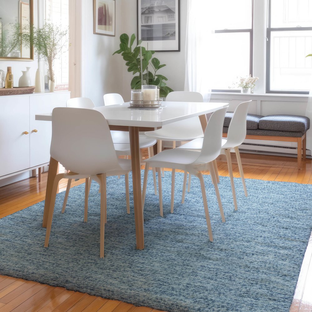 Luxury Washable Voyage VY2 Blue 2'6" x 3'10" Rug. Picture 5