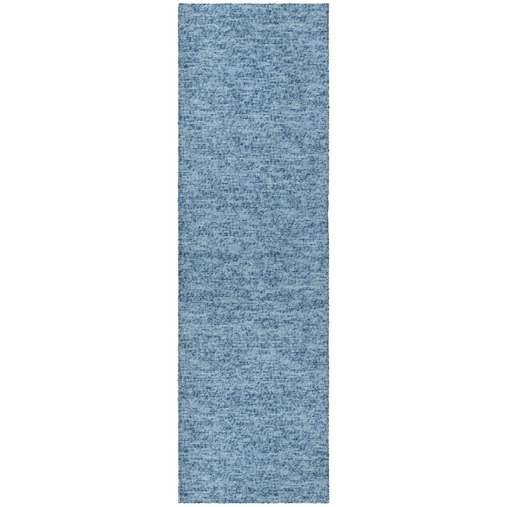 Luxury Washable Voyage VY2 Blue 2'3" x 7'6" Runner Rug. Picture 1