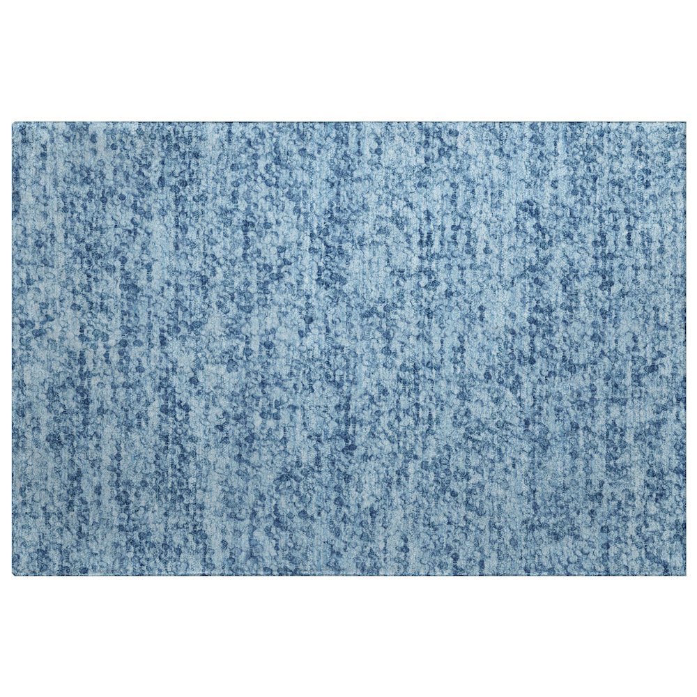 Luxury Washable Voyage VY2 Blue 1'8" x 2'6" Rug. Picture 1