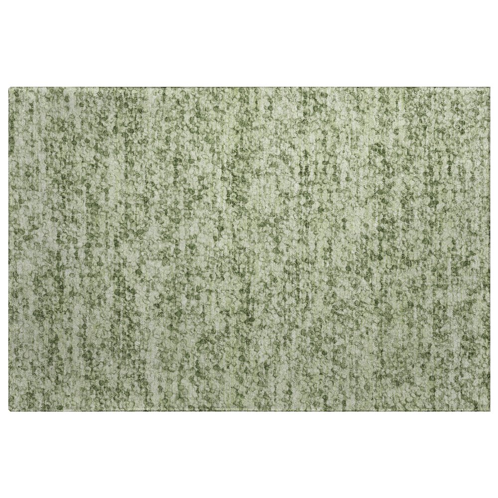 Luxury Washable Voyage VY2 Green 1'8" x 2'6" Rug. Picture 1