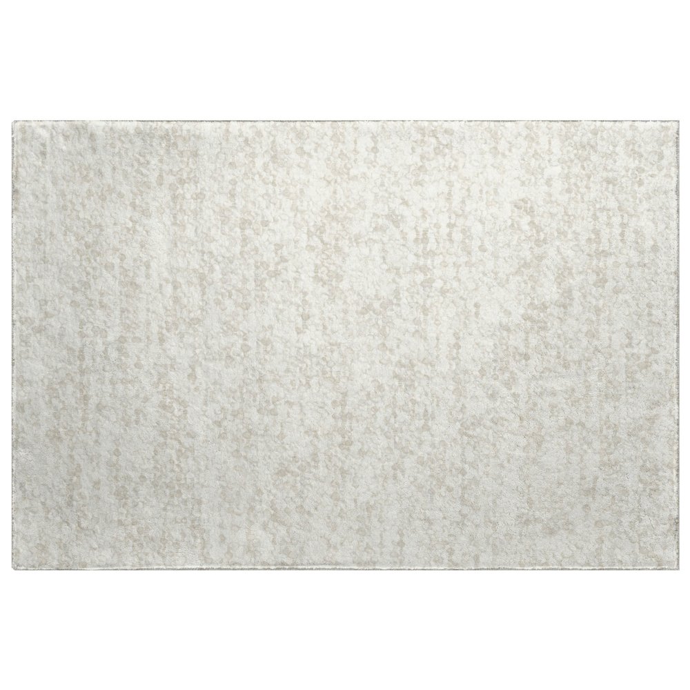 Luxury Washable Voyage VY2 Ivory 1'8" x 2'6" Rug. Picture 1