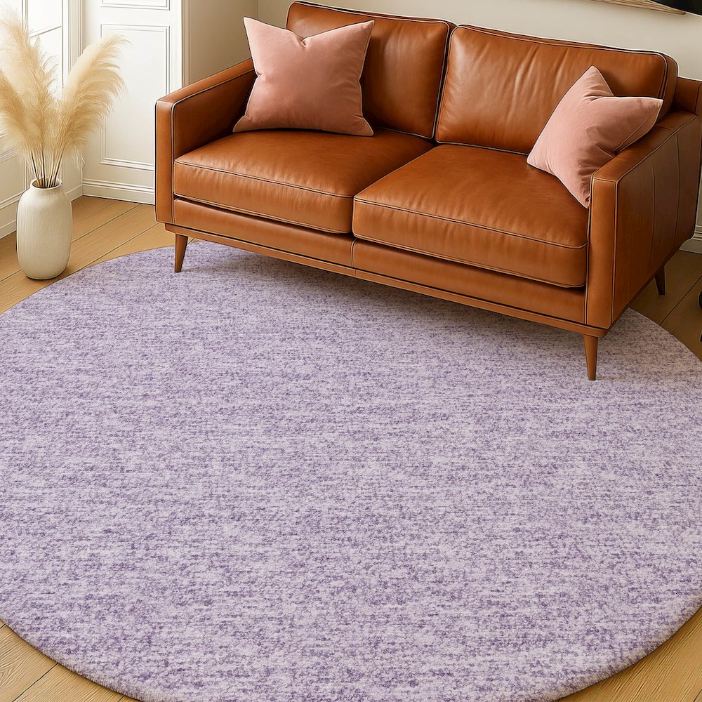 Luxury Washable Voyage VY2 Purple 8' x 8' Rug. Picture 5