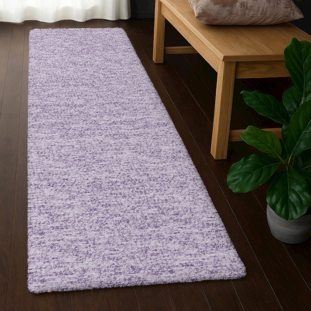 Luxury Washable Voyage VY2 Purple 2'3" x 7'6" Runner Rug. Picture 5